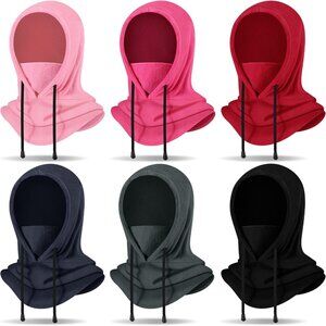6 Pack Fleece Balaclava Ski Mask Windproof Thermal Face Cover Unisex